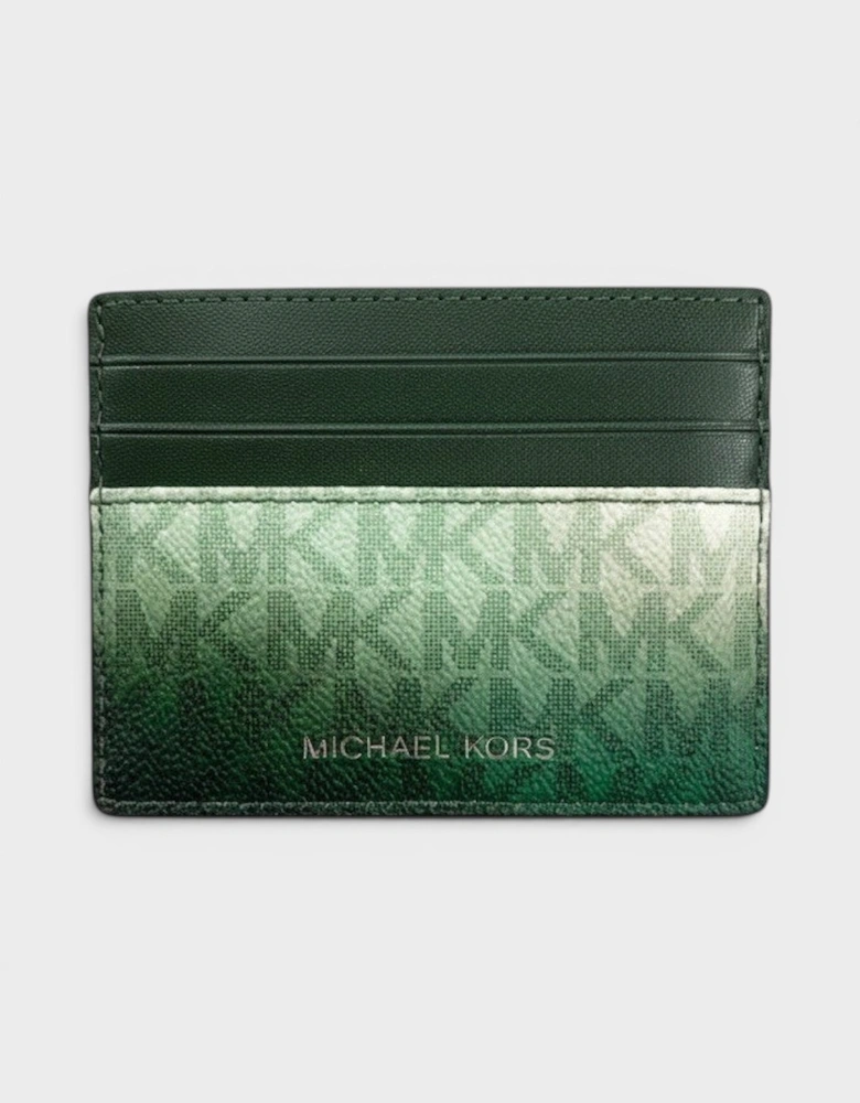 Logo Tall Card Case Cooper Moss Green Multi