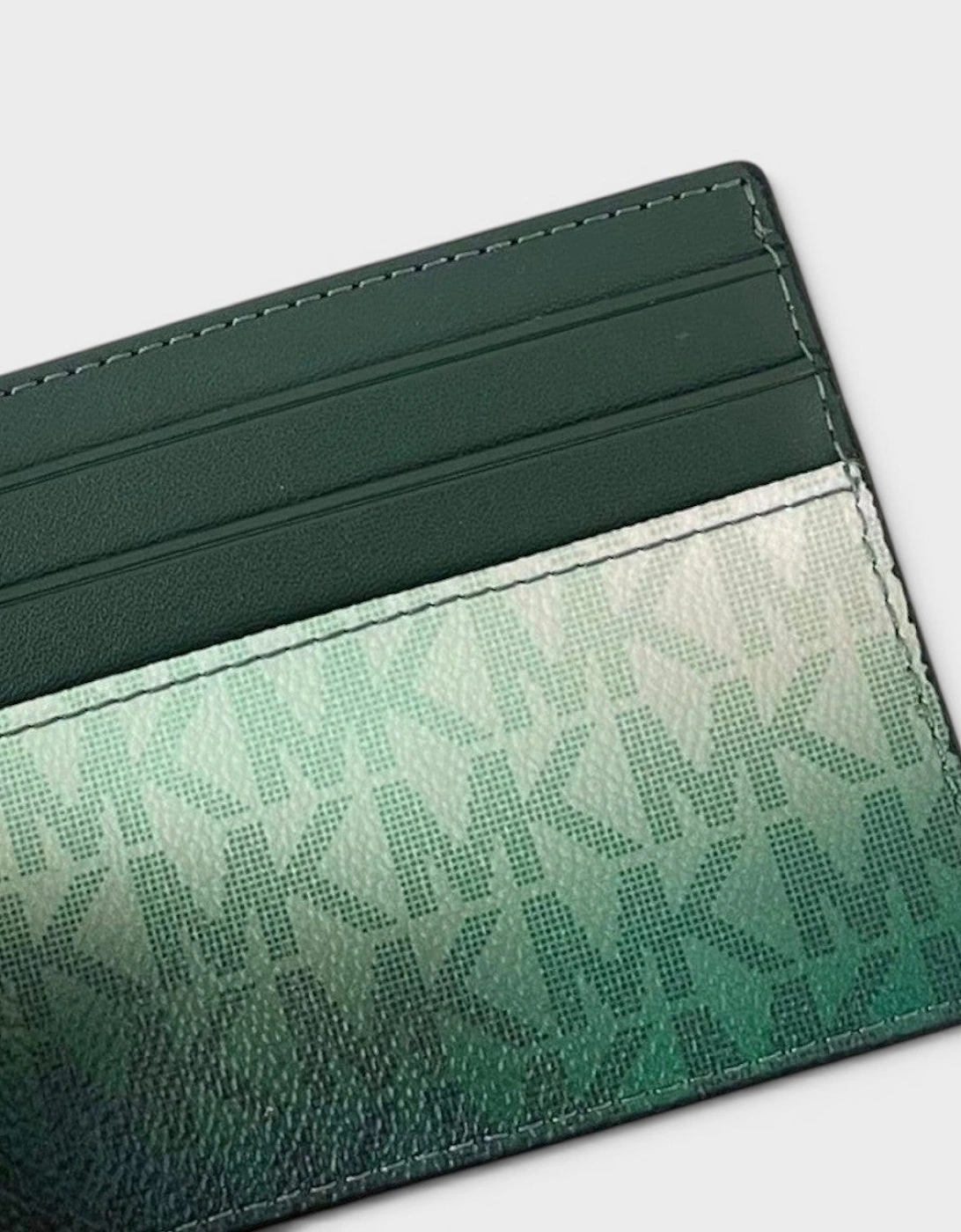 Logo Tall Card Case Cooper Moss Green Multi