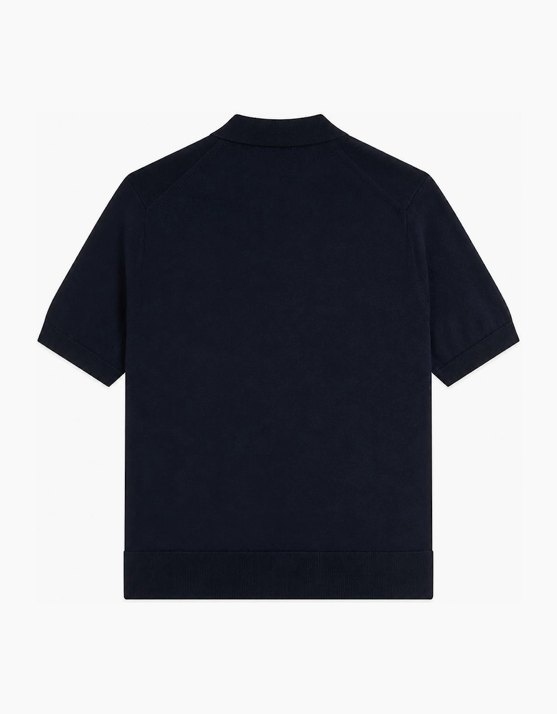 Fred Perry Cotton Knitted Polo Shirt Navy