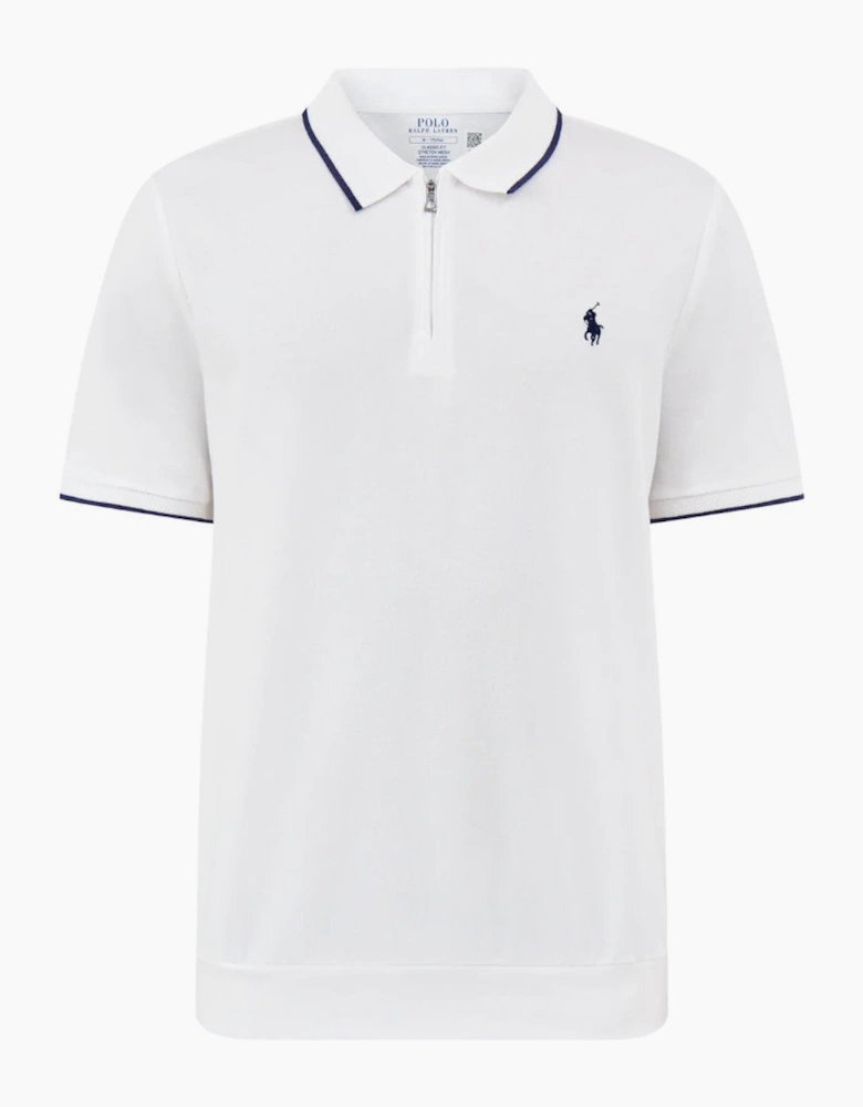 Polo Ralph Lauren Half Zip Polo Shirt 004 White