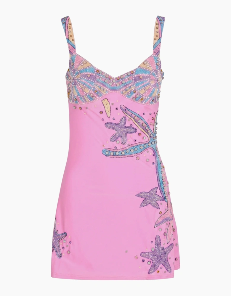 Crescent Shell Mini Dress Multi Colour