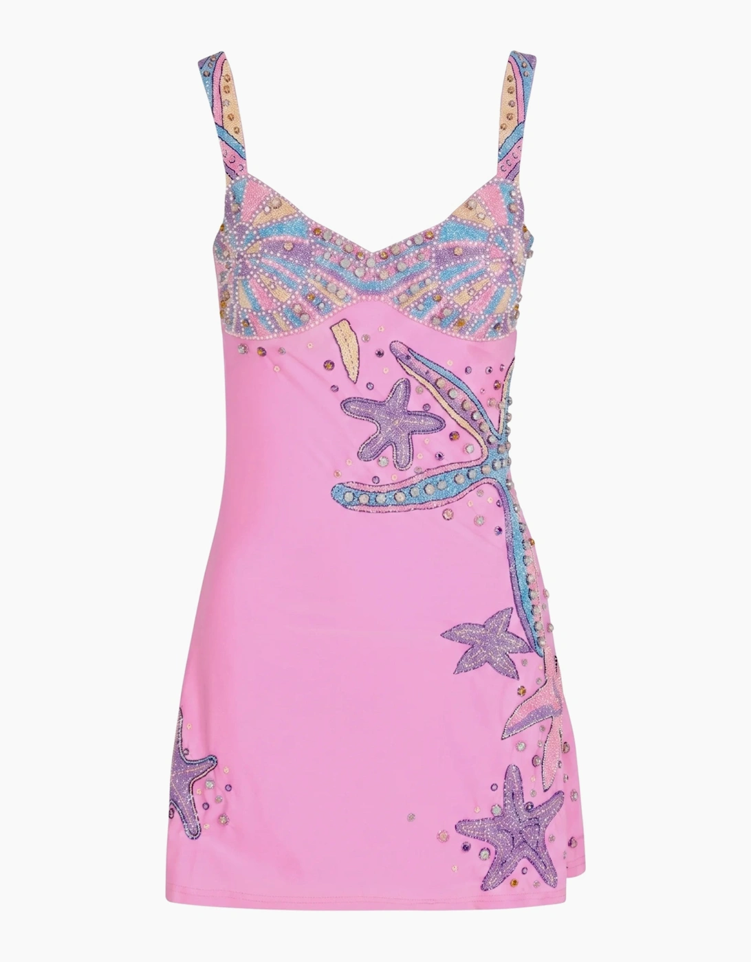 Crescent Shell Mini Dress Multi Colour
