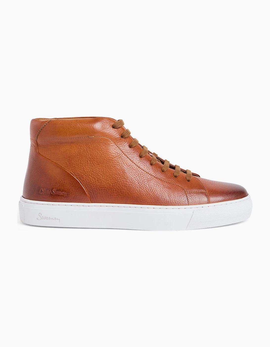 Oliver Sweeney Antiqued Leather Mid-cut Trainers