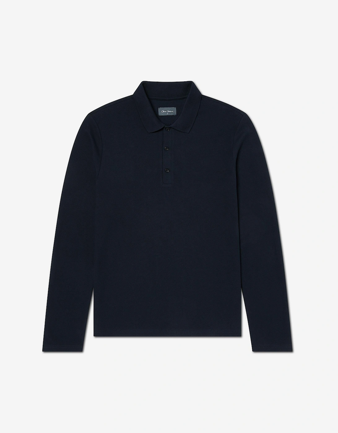 Oliver Sweeney Long Sleeve Cotton Pique Polo Shirt