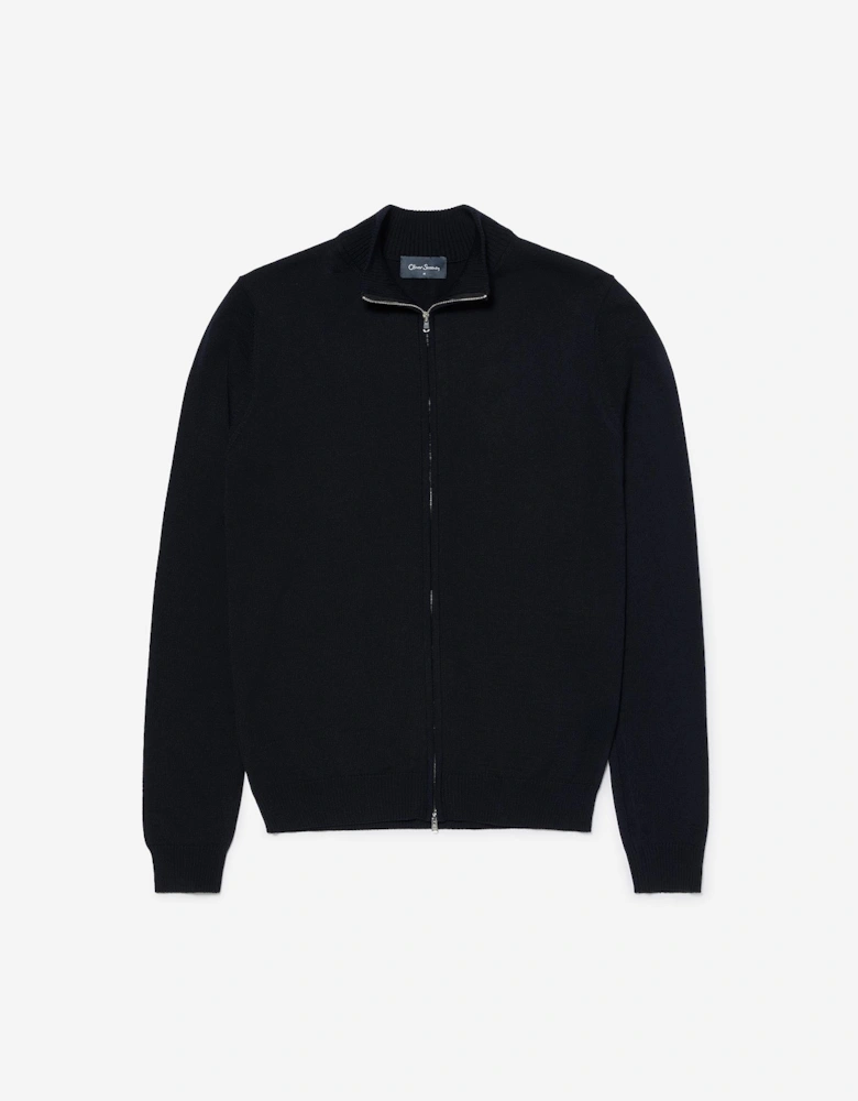 Oliver Sweeney Merino Wool Blend Zip Through Jumper