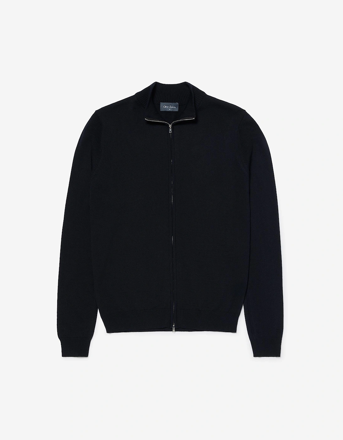 Oliver Sweeney Merino Wool Blend Zip Through Jumper