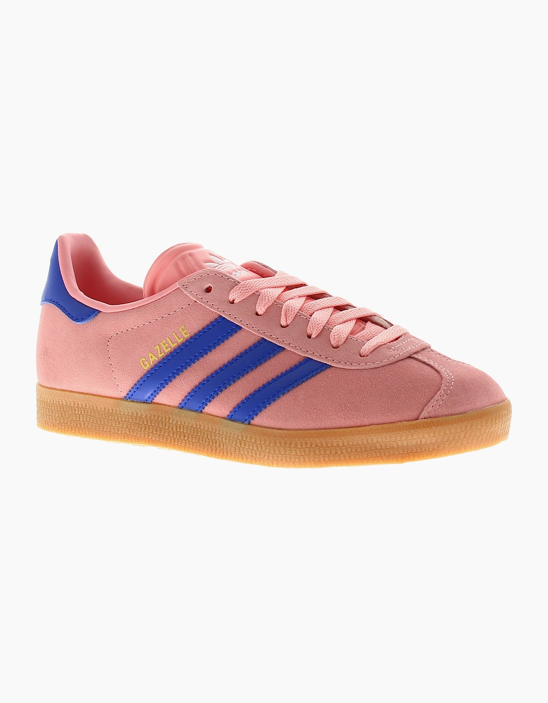 Adidas Originals Womens Trainers Gazelle Leather Lace Up Semi pink spark UK Size