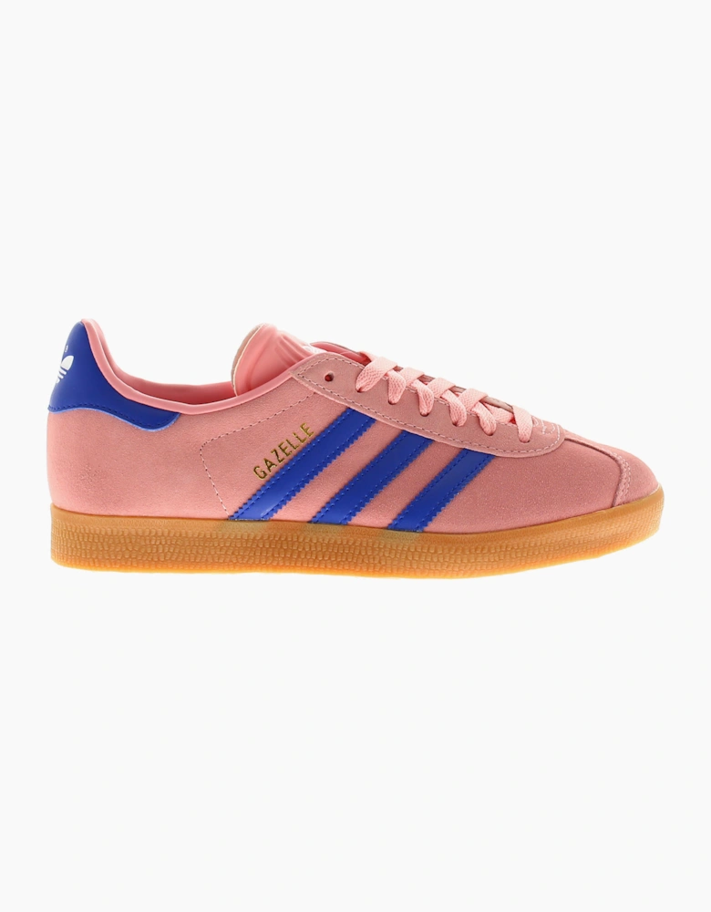 Adidas Originals Womens Trainers Gazelle Leather Lace Up Semi pink spark UK Size