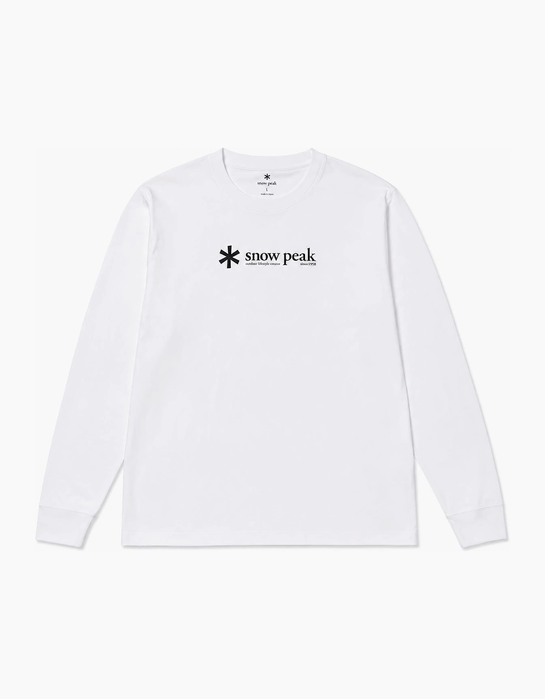 Snow Peak Soft Cotton Logo Long Sleeve T-Shirt White, 3 of 2