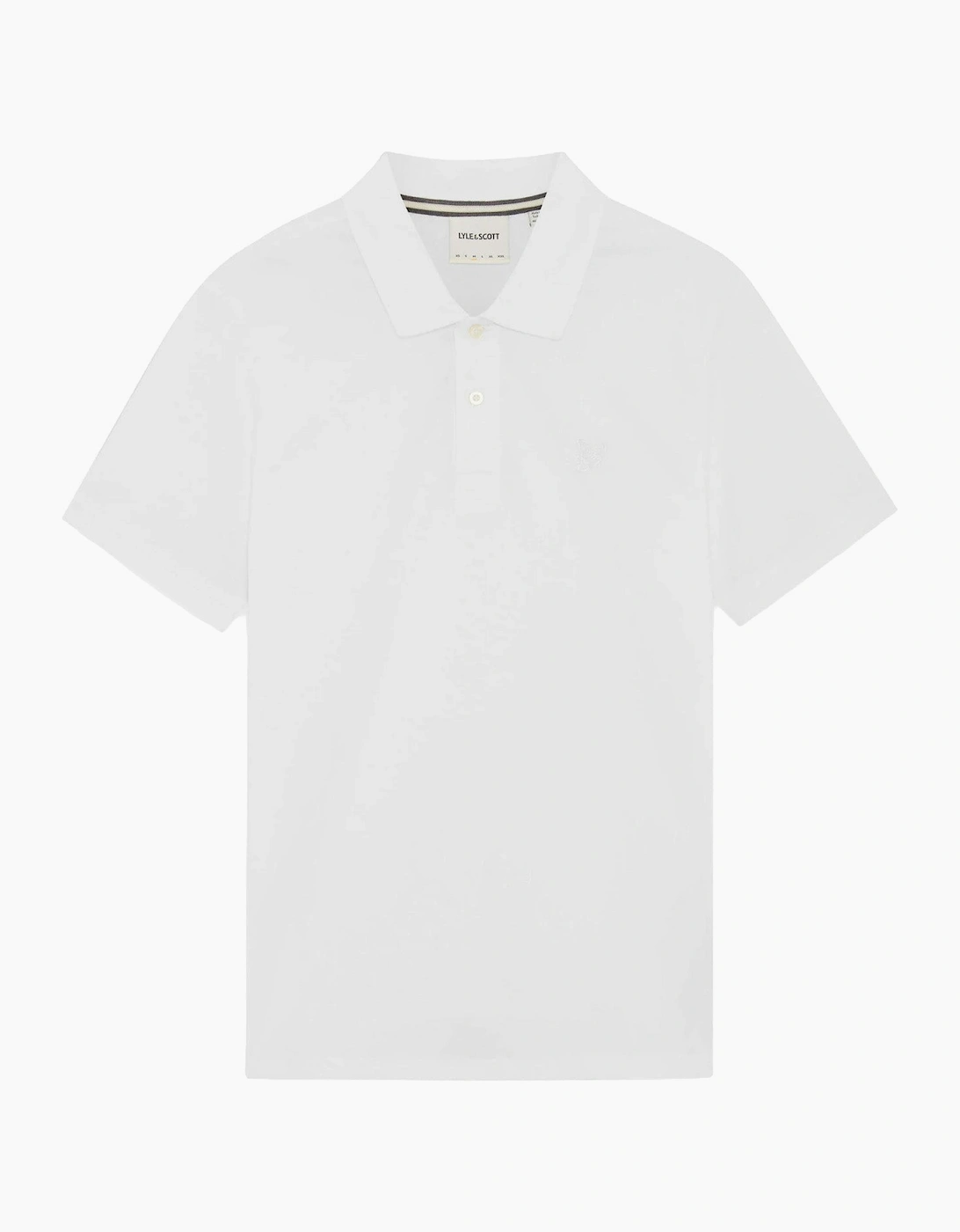 Lyle And Scott Men's White Lyle & Scott Pintuck Cuff Polo Shirt  38 Medium