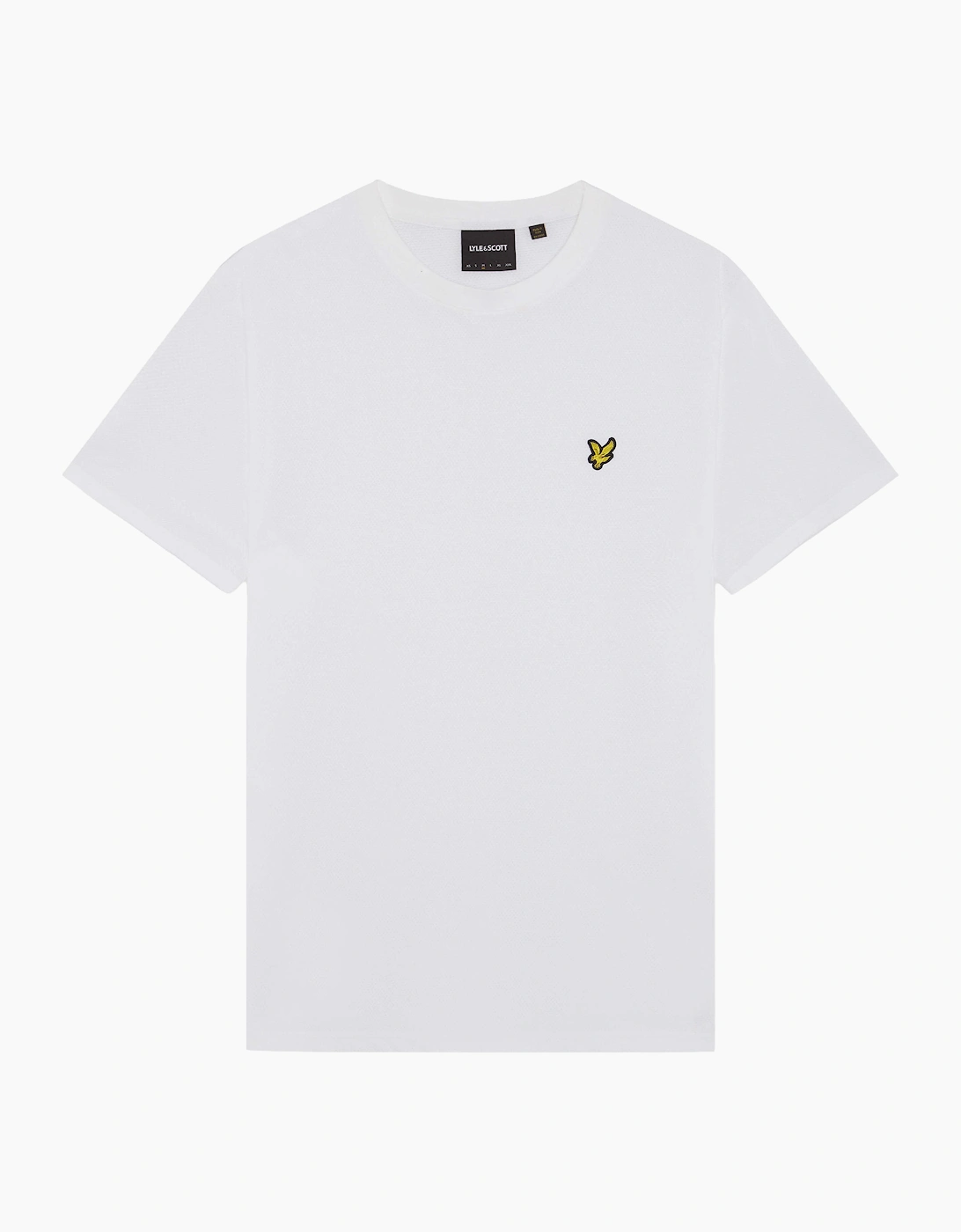 Lyle And Scott Men's White Lyle & Scott Popcorn Jacquard T-Shirt  42 Extra Large