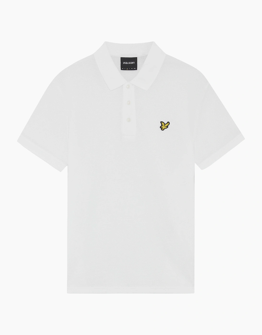 Lyle And Scott Men's White Lyle & Scott Popcorn Jacquard Polo Shirt  42 Extra Large