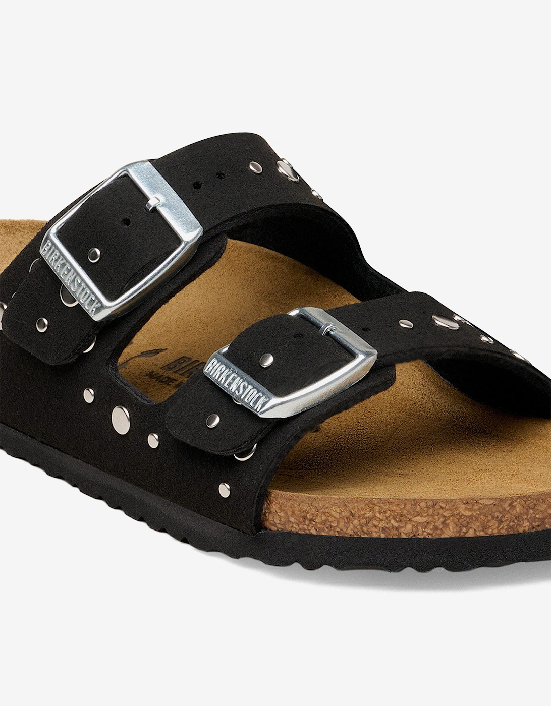 BIRKENSTOCK Girls Arizona Rivets SYN Sandals in Black