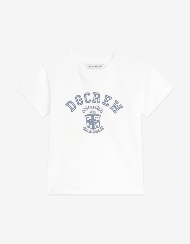 Dolce & Gabbana Baby Boys DG Crew T-Shirt in White