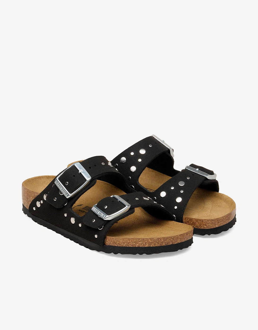 BIRKENSTOCK Girls Arizona Rivets SYN Sandals in Black