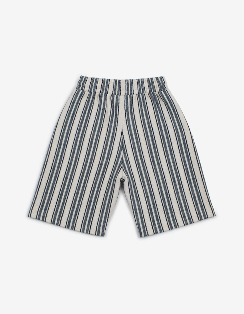 Bel-Air Boys Striped Shirt and Shorts Set in Blue