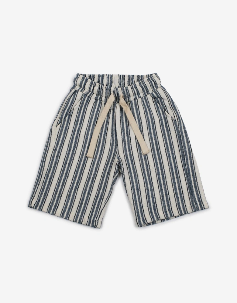 Bel-Air Boys Striped Shirt and Shorts Set in Blue