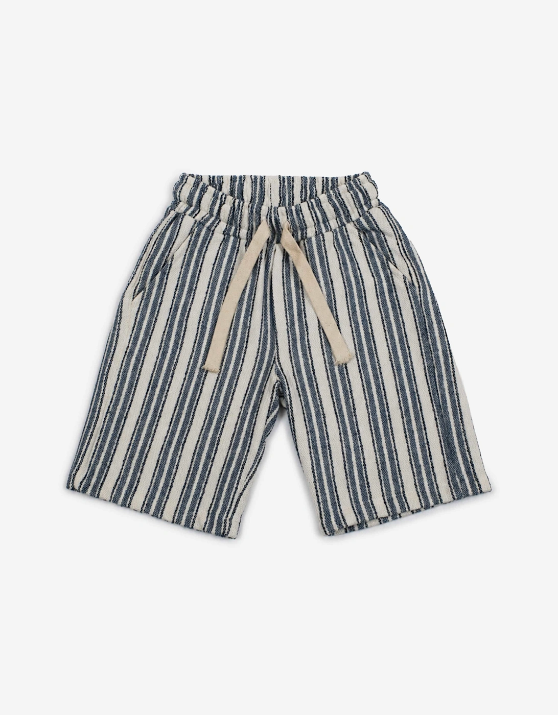 Bel-Air Boys Striped Shirt and Shorts Set in Blue