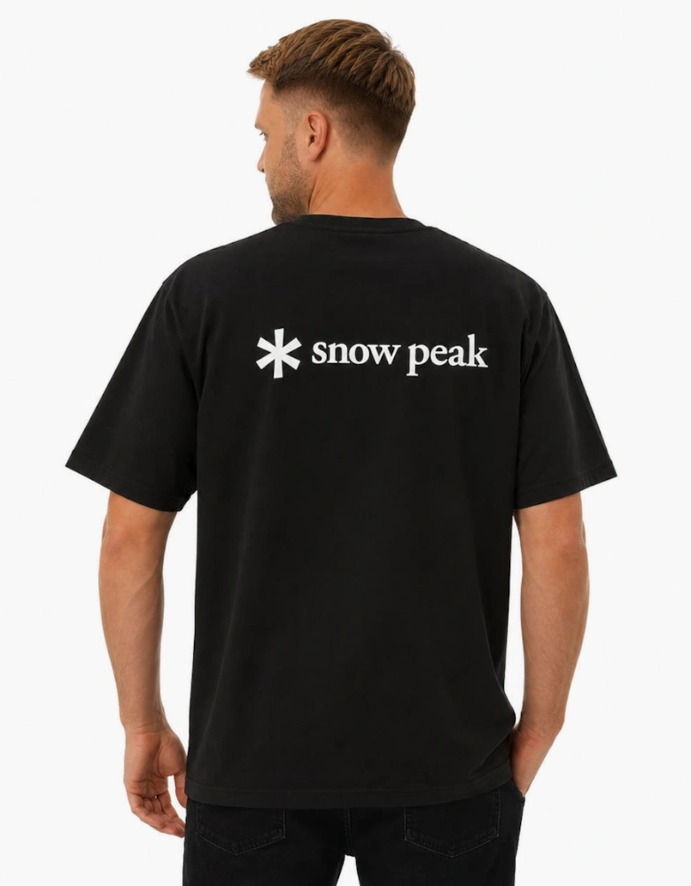 Snow Peak Back Printed Logo T-Shirt Black