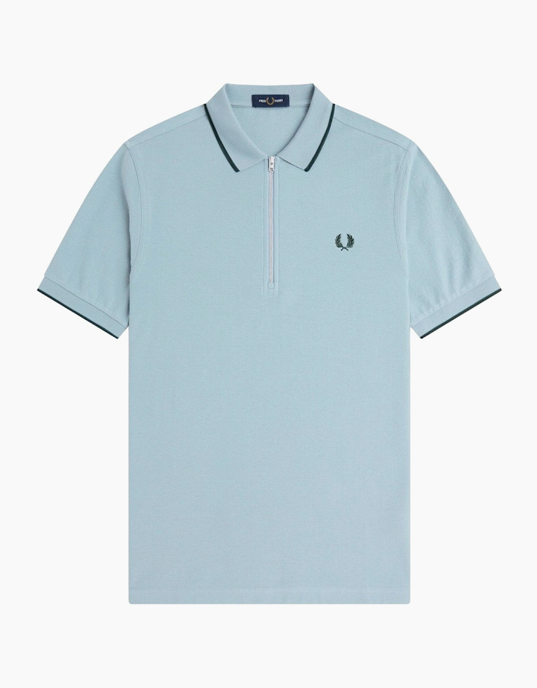 Fred Perry Crepe Pique Zip Neck Polo Shirt