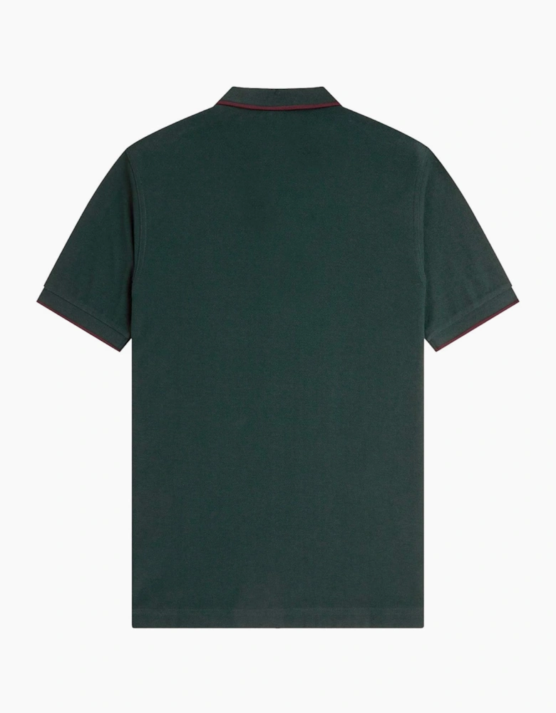 Fred Perry Crepe Pique Zip Neck Polo Shirt