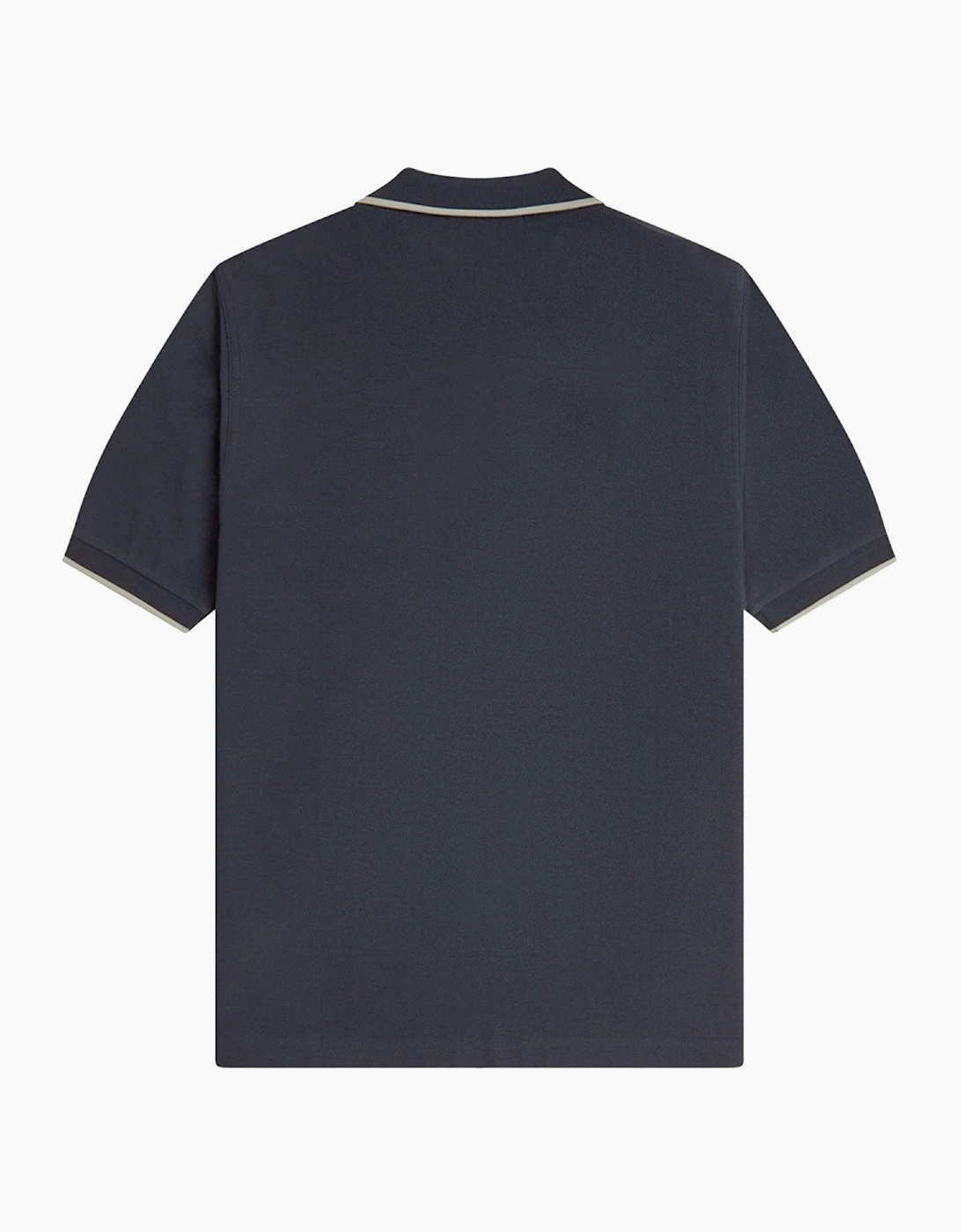 Fred Perry Crepe Pique Zip Neck Polo Shirt