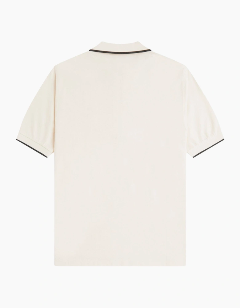 Fred Perry Crepe Pique Zip Neck Polo Shirt