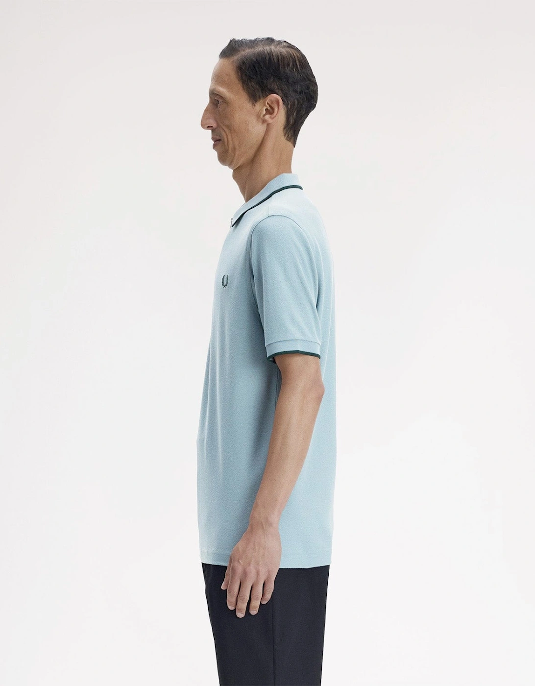 Fred Perry Crepe Pique Zip Neck Polo Shirt