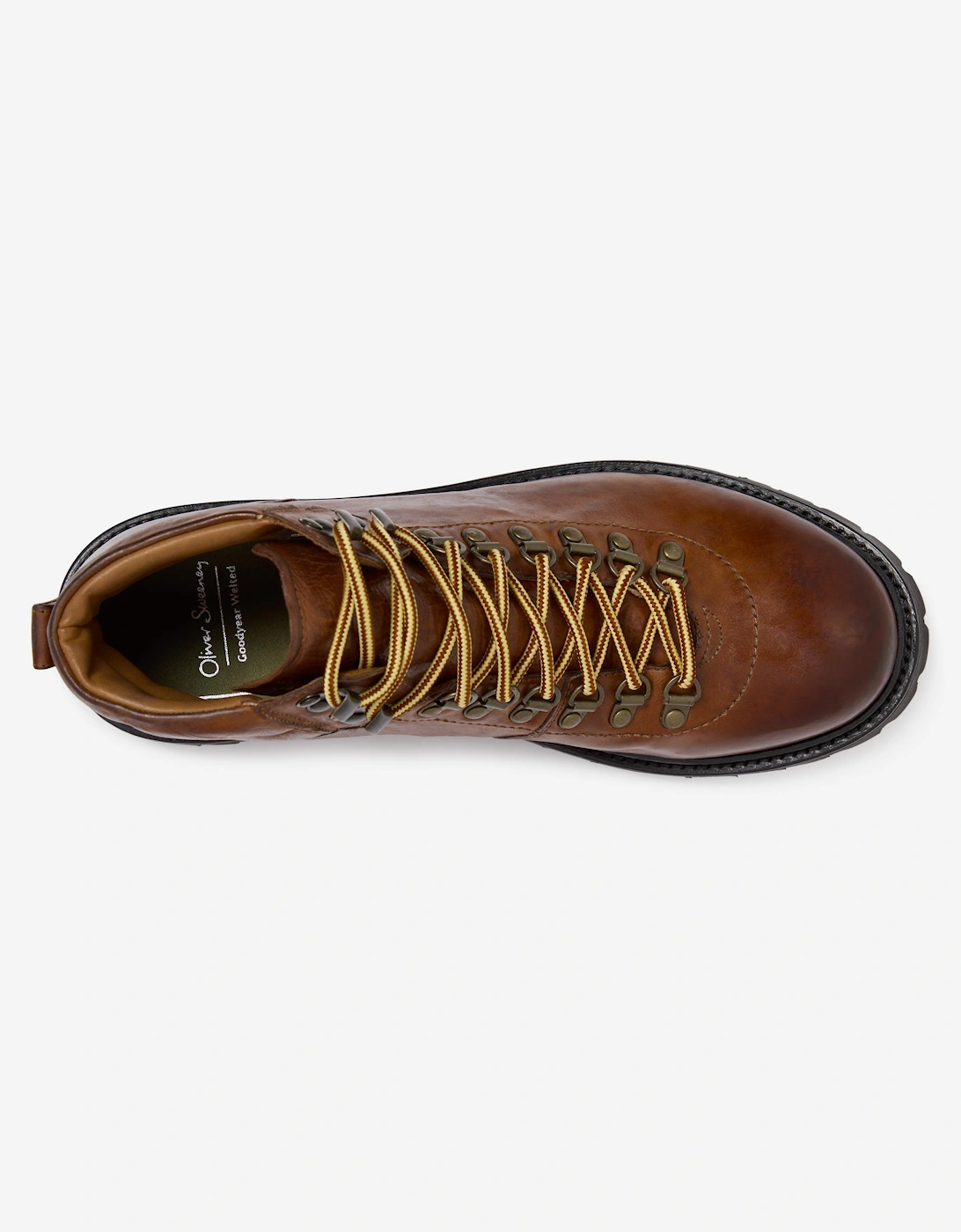 Oliver Sweeney Washed & Tumbled Calf Leather Hiker Boots