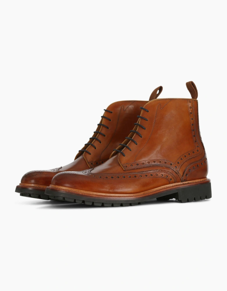 Oliver Sweeney Antiqued Calf Leather Brogue Boots