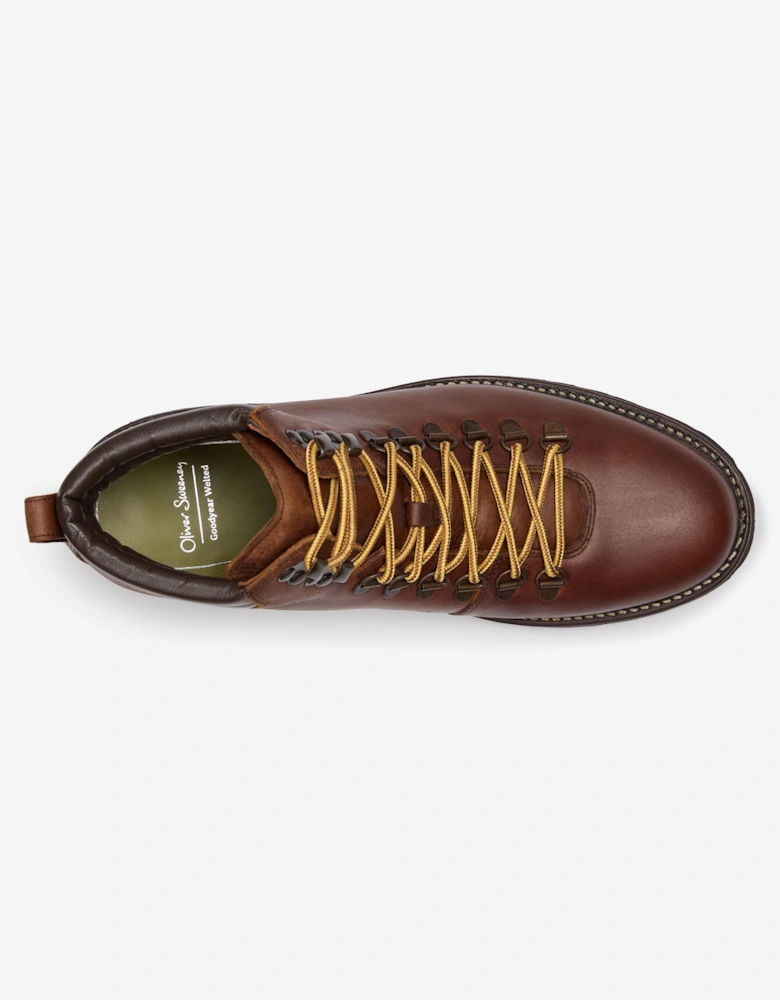 Oliver Sweeney Waxed Leather Hiker Boots