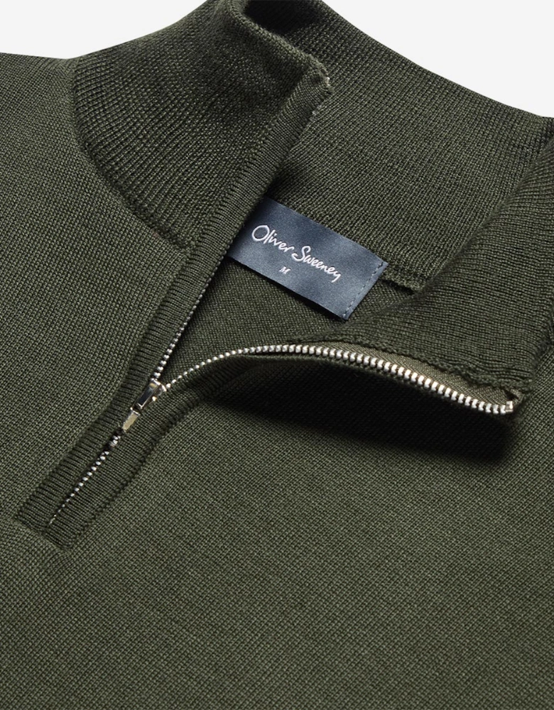 Oliver Sweeney Merino Wool Quarter Zip Jumper