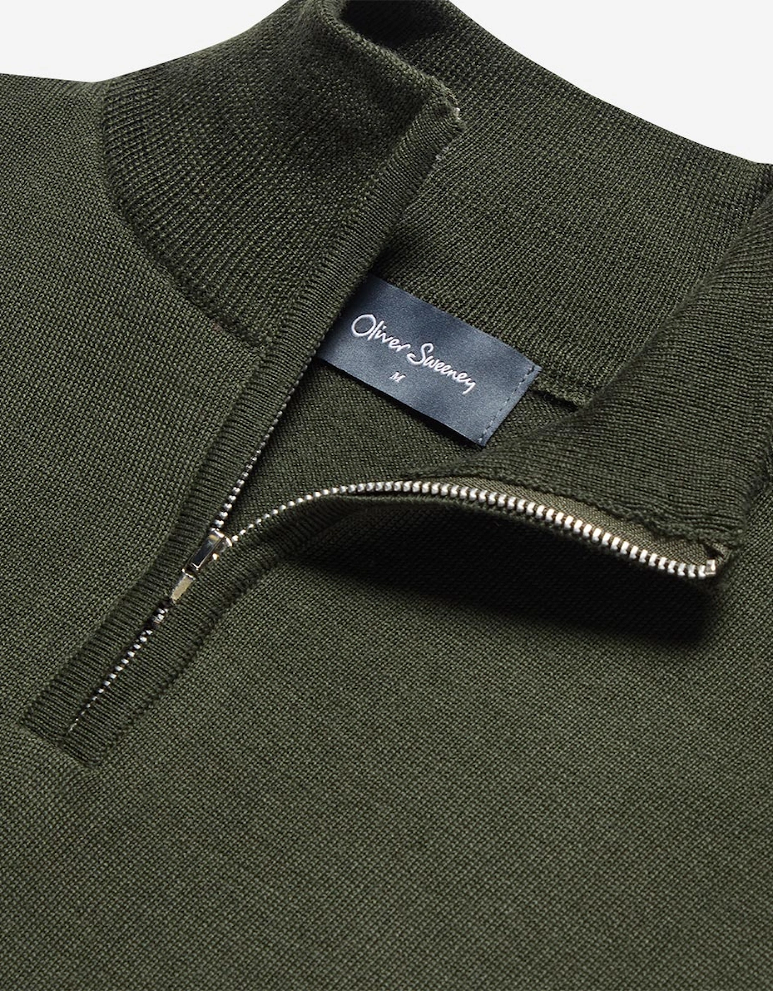 Oliver Sweeney Merino Wool Quarter Zip Jumper