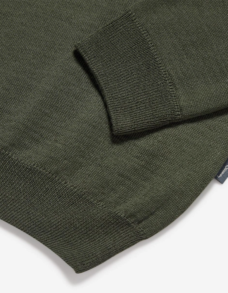 Oliver Sweeney Merino Wool Quarter Zip Jumper