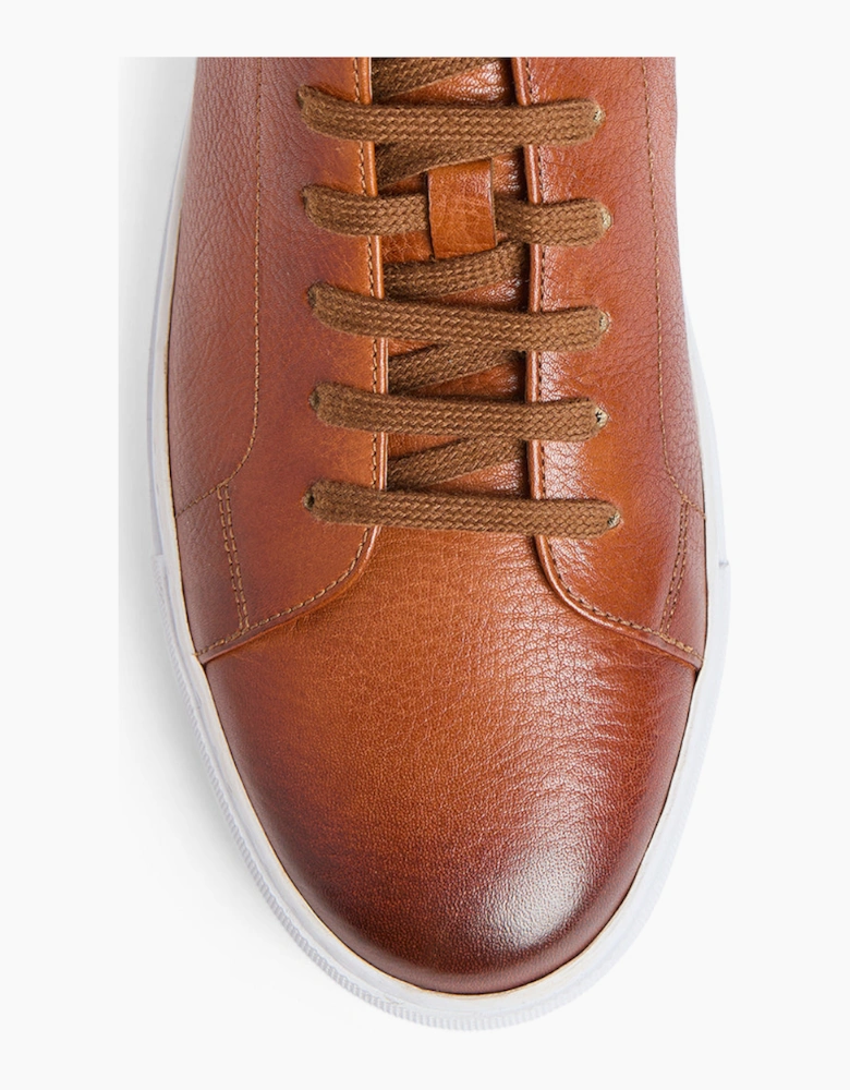 Oliver Sweeney Antiqued Leather Mid-cut Trainers