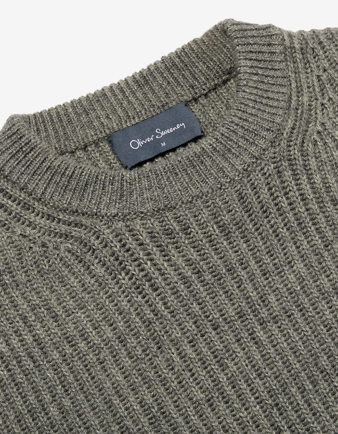 Oliver Sweeney Ribbed Wool Blend Crew Neck Jumper