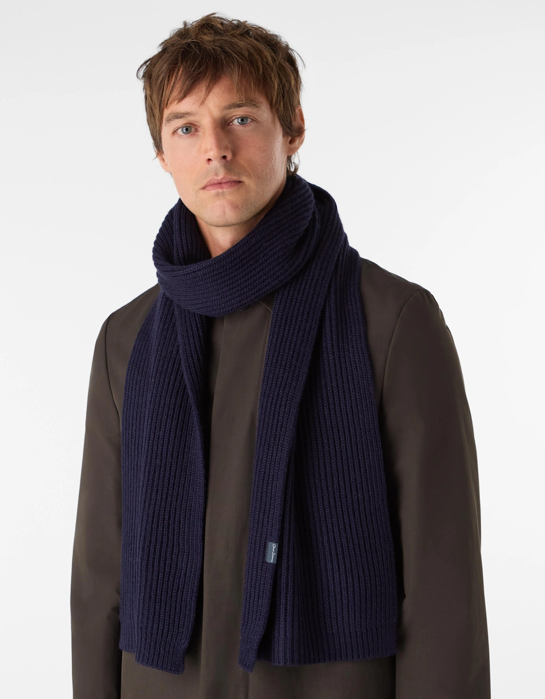 Oliver Sweeney Wool Blend Ribbed Scarf