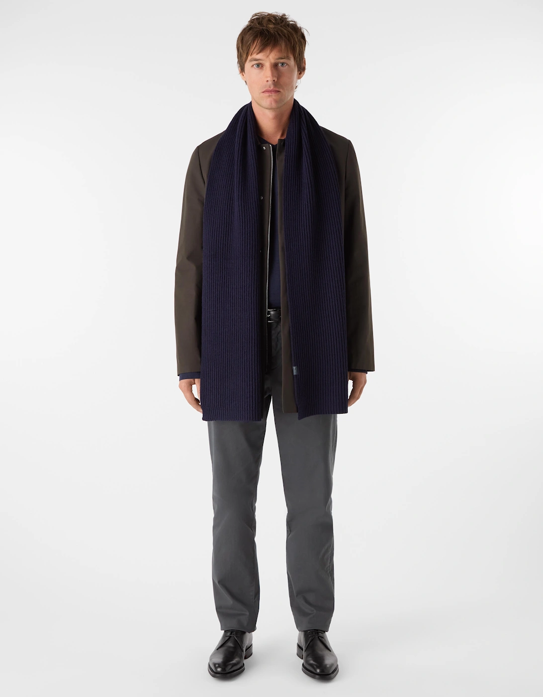 Oliver Sweeney Wool Blend Ribbed Scarf