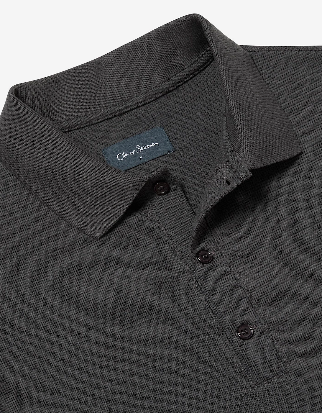 Oliver Sweeney Long Sleeve Cotton Pique Polo Shirt