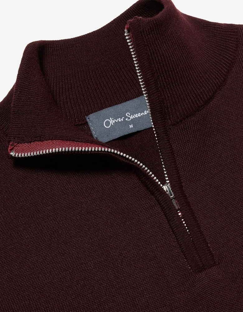 Oliver Sweeney Merino Wool Blend Quarter Zip Jumper