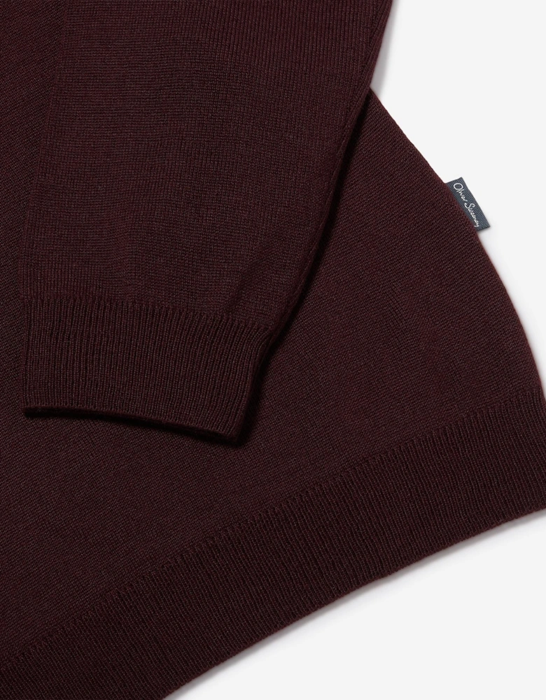Oliver Sweeney Merino Wool Blend Quarter Zip Jumper