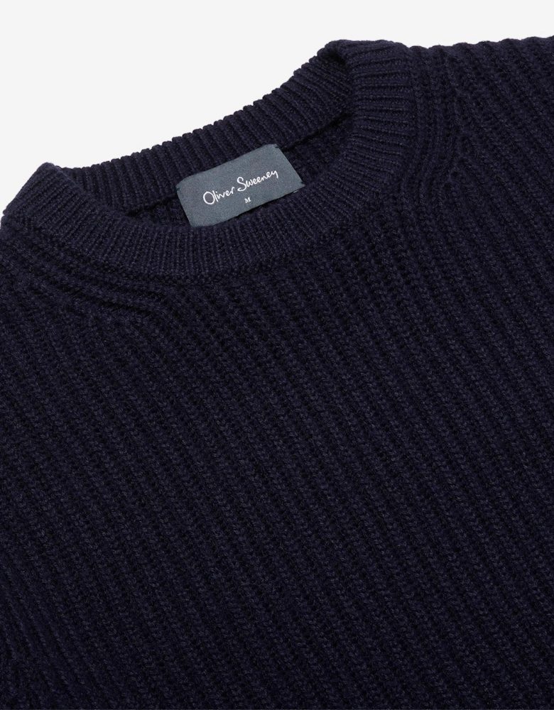 Oliver Sweeney Ribbed Wool Blend Crew Neck Jumper
