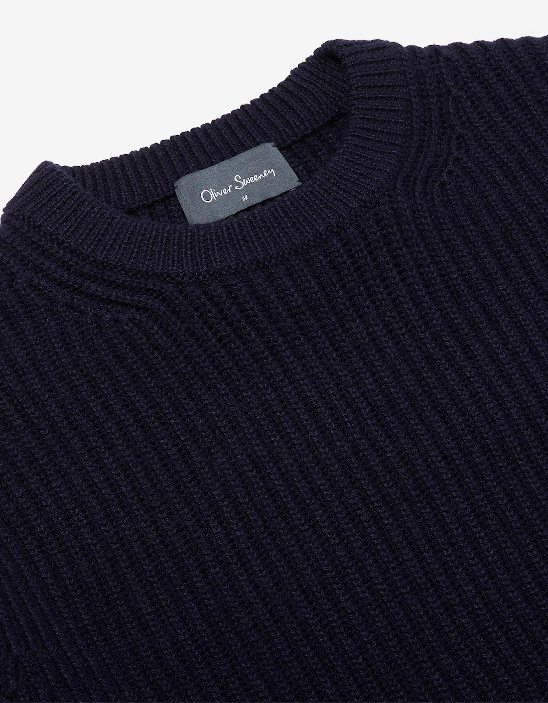 Oliver Sweeney Ribbed Wool Blend Crew Neck Jumper