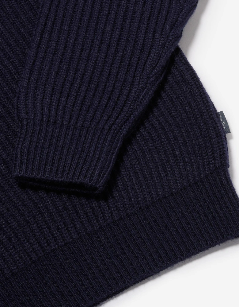Oliver Sweeney Ribbed Wool Blend Crew Neck Jumper
