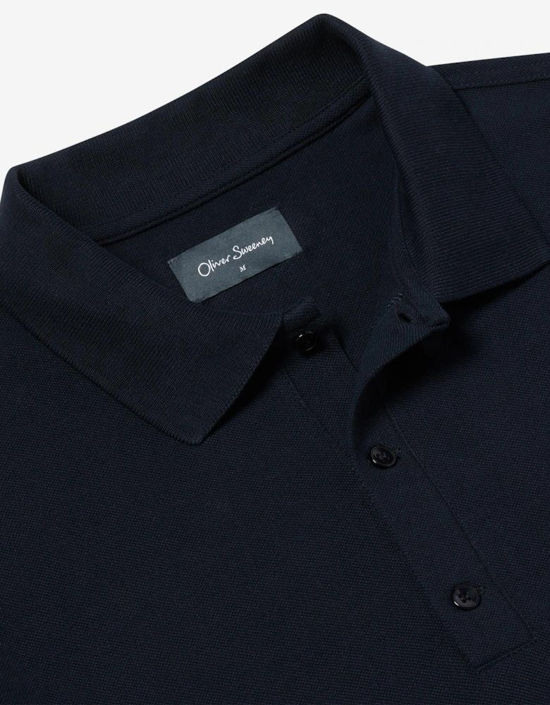 Oliver Sweeney Long Sleeve Cotton Pique Polo Shirt