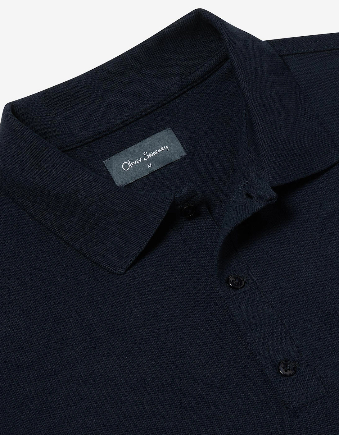 Oliver Sweeney Long Sleeve Cotton Pique Polo Shirt