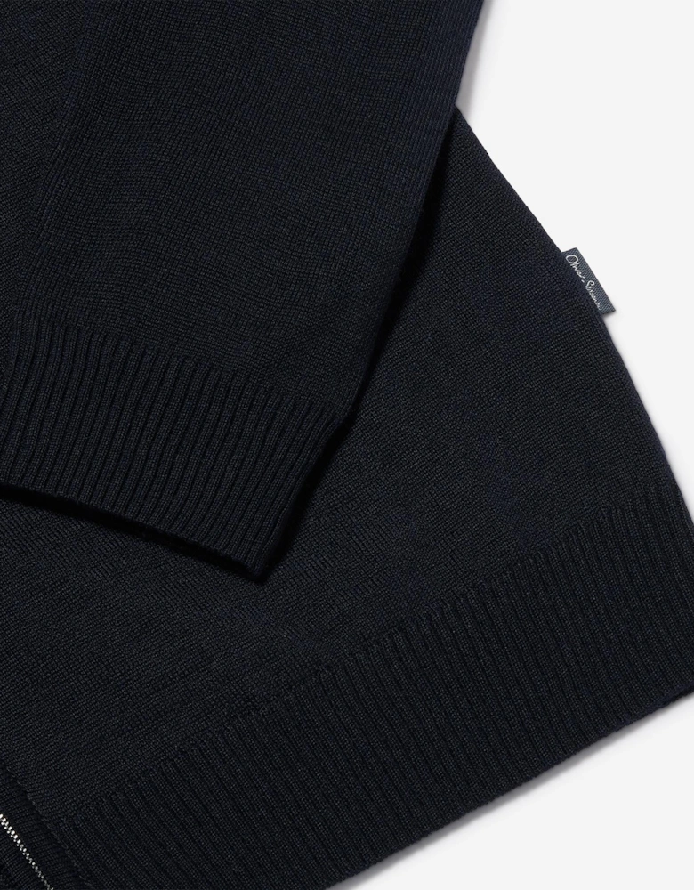 Oliver Sweeney Merino Wool Blend Zip Through Jumper