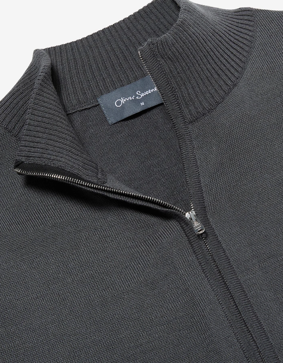 Oliver Sweeney Merino Wool Blend Zip Through Jumper
