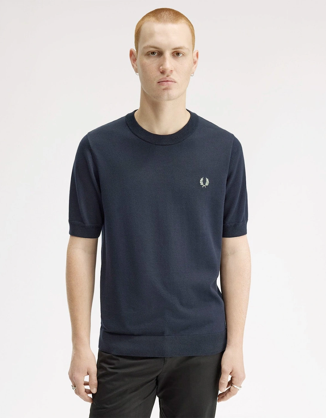 Fred Perry Cotton Knitted T-Shirt