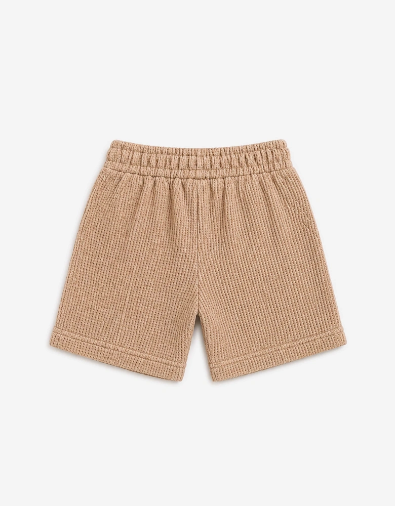 Bel-Air Boys Polo Shirt and Shorts Set in Beige